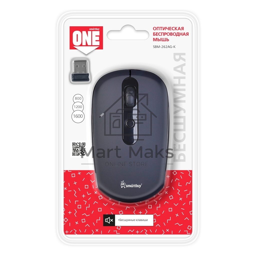 Мышь беспроводная Smartbuy ONE 262AG черная (SBM-262AG-K)