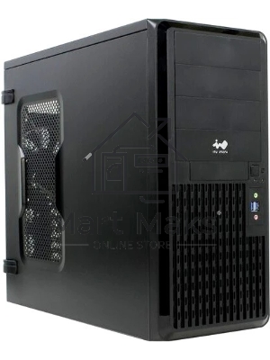 Компьютерный корпус Midi Tower InWin PE689 Black USB 3.0*2+A(HD)+fron fan 120мм*1+rear fan 120мм*1+ 2*2SATA+1*1SATA+Intrusion Switch/holes for SL20” ATX RACKMOUNT*(без блока питания)