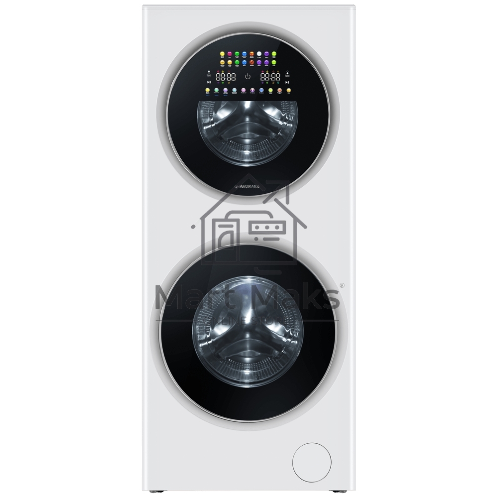 Стирально-сушильная машина Maunfeld MFWD14157WH06 белый, загрузка фронтальная 7 кг, 1400 об/мин., класс: А