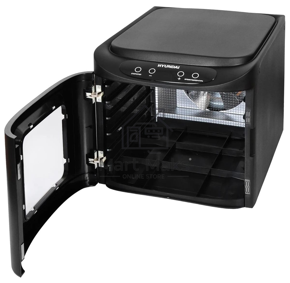 Сушка для фруктов и овощей Hyundai HYFD-P1203 12под. 500 Вт, черный