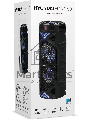 Минисистема Hyundai H-MC180 черный 80Вт/FM/USB/BT/SD/MMC