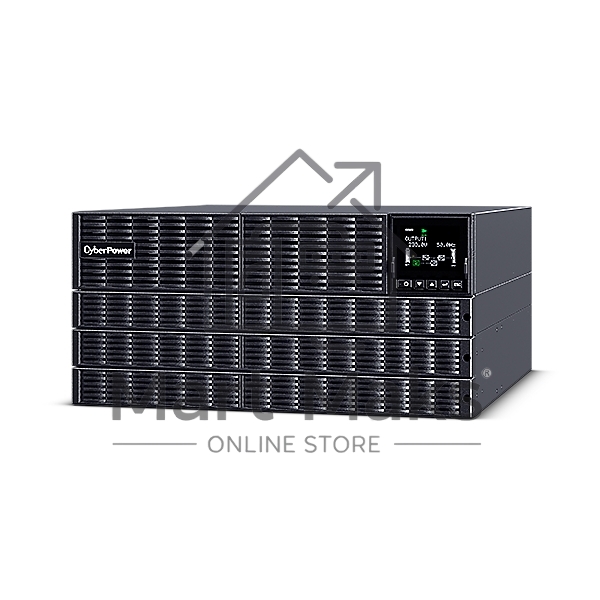 Источник бесперебойного питания CyberPower OLS10KERT5U Online 10000VA/10000W USB/RS-232/Dry/EPO/SNMP/CloudCard/(4 IEC С13, 4 IEC C19, terminal block)/bat.detect./МВ NEW