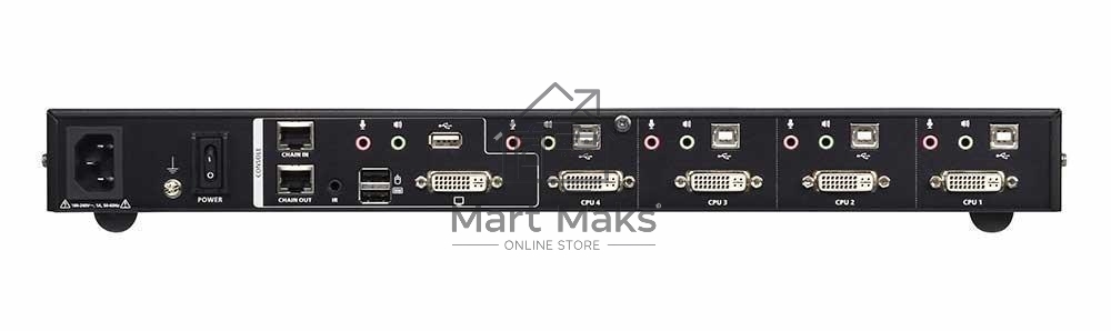 Переключатель KVM 4 портовый ATEN 4-Port USB DVI Multi-View KVMP Switch