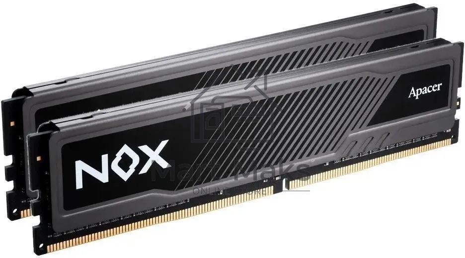 Оперативная память Apacer Nox, DDR4, 16GB (2x8GB), 3600MHz, CL18, UDIMM, с радиатором, серый