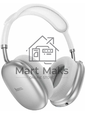Беспроводные/проводные наушники Hoco W55 Plus серебристый, накладные, Bluetooth + проводной