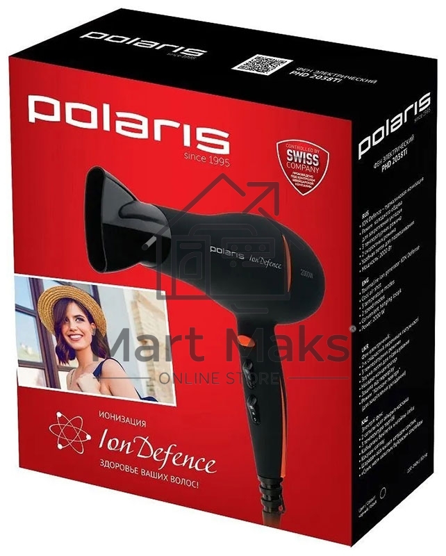 Фен Polaris PHD 2038Ti 2000Вт черный