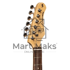 Электрогитара STAGG SES-30 3/4 BK 6-ти струнная, размер 3/4, корпус павловния, гриф клен, накладка палисандр, мензура 576 мм, 22 лада, звукосниматели 3х Single Coil, регуляторы 1x громкости, 2x тона, 5-ти поз. переключатель, цвет черный