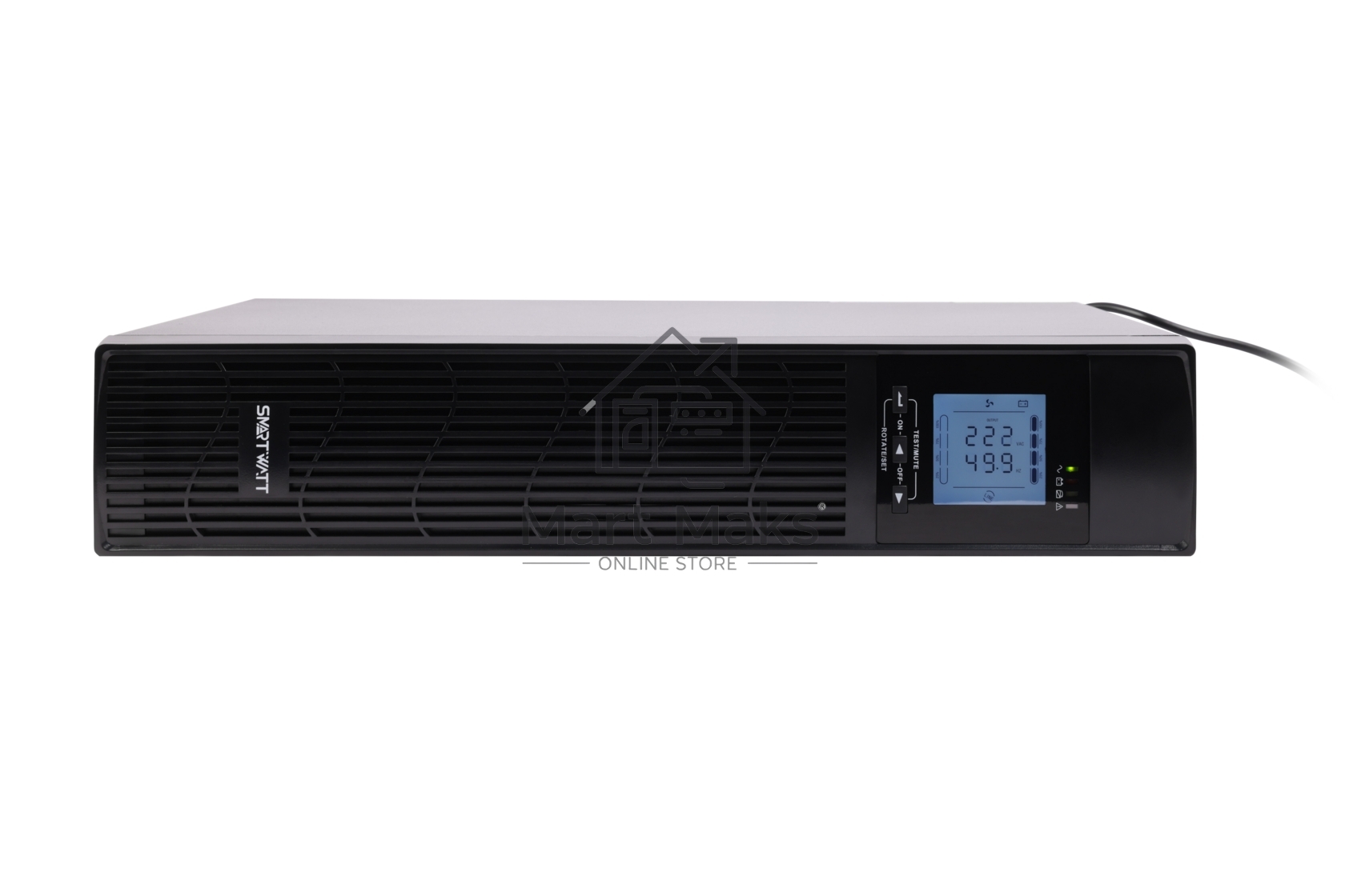 Источник бесперебойного питания SMARTWATT UPS DATA 1kVA Line-interactive SIN 1000VA/800W (Euro x1, IEC C13 x3, USB, RJ11/RJ45 protection, SNMP, LCD,