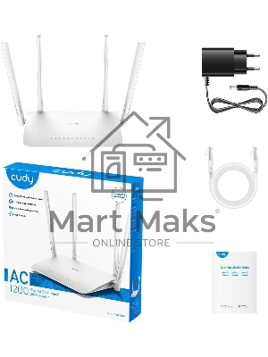 Роутер беспроводной Cudy WR1300 AC1200 10/100/1000BASE-TX/Wi-Fi белый