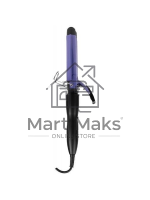 Стайлер Galaxy Line GL 4642, черный с фиолетовым, без регулировки температуры, 110 Вт, тройной, макс темп. 200°C, нагрев. элемент с защитой от перегрева, рабочие поверхн. диаметром 25 мм, рабочая поверхность с керамич. покрытием, индикатор работы, длина ш