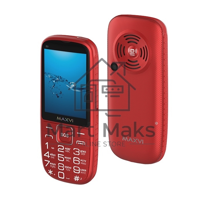Мобильный телефон Maxvi B9 красный