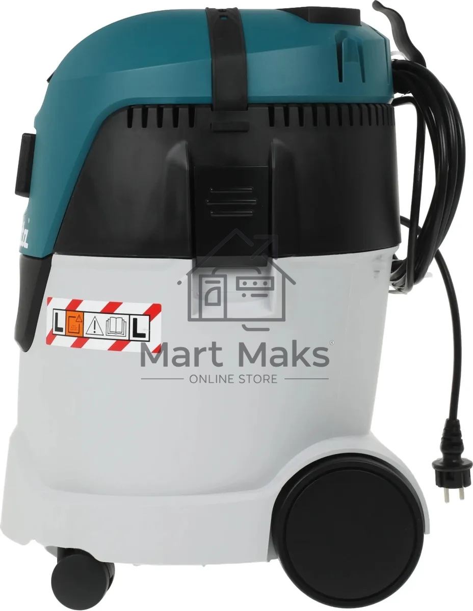 Строительный пылесос Makita VC2512L серый, 1000 Вт, уборка сухая/влажная, пылесборник мешок/контейнер, 25 л