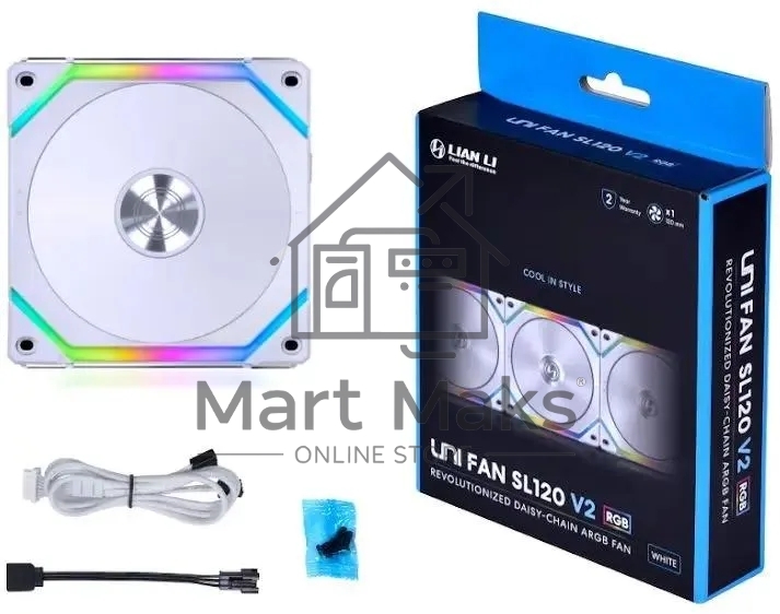 Вентилятор Lian-Li SL V2 120 G99.12SLV21W.00 белый 120мм 1600rpm 29dB 4-pin