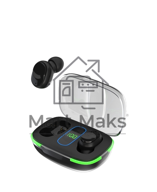 Беспроводные наушники Maxvi MHF-112BT черные TWS\LCD\Sensor\200мАч\5.3\кабель Type-C