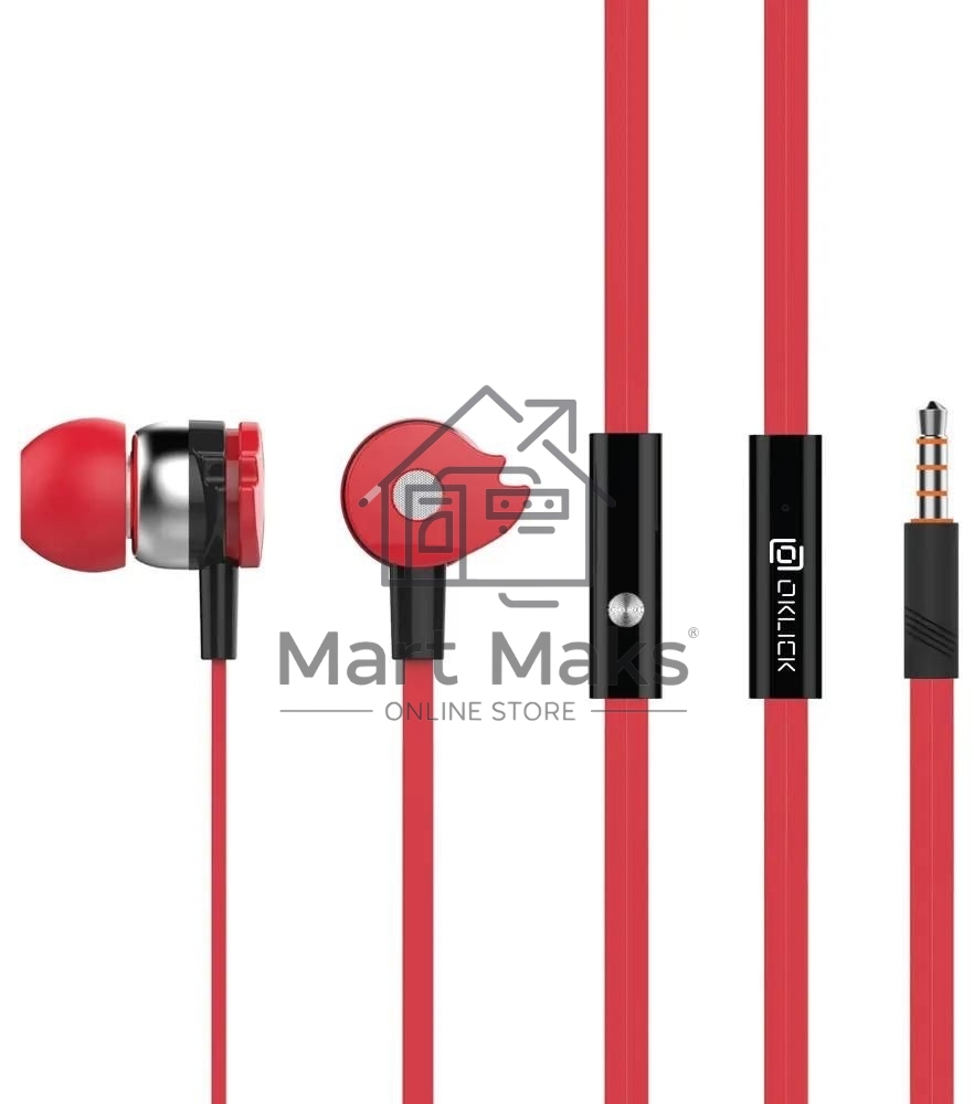 Наушники Oklick HS-S-210 1.1м красный