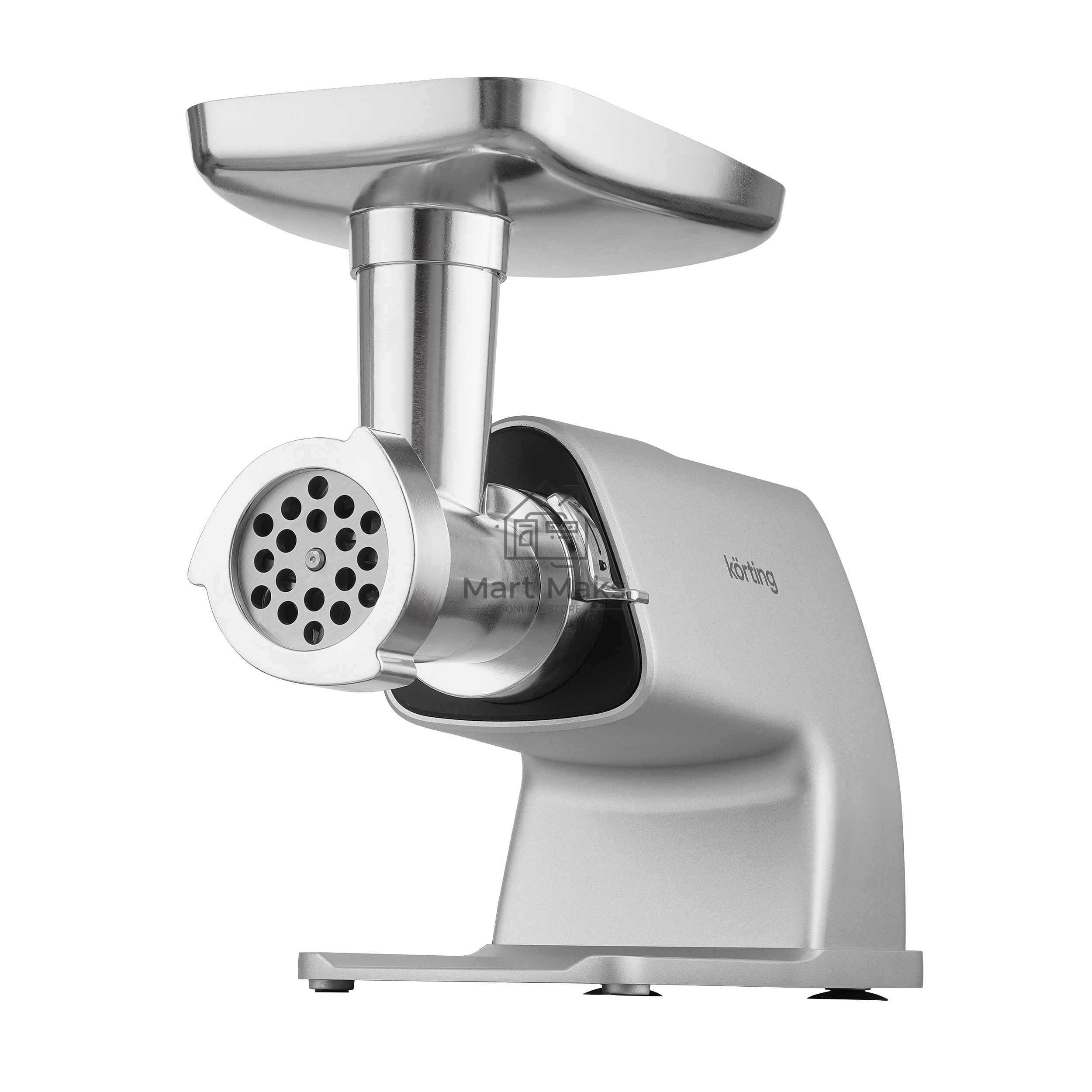 Мясорубка электрическая Korting KMG 0604 X 2500 Вт, 8 насадок, производительность 3.5 кг/мин, защита от перегрева, реверс, серебристый