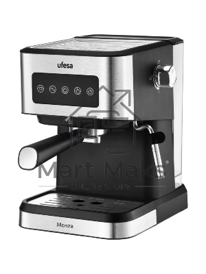 Кофеварка рожковая Ufesa MONZA черный/серебристый, исп. кофе - молотый, 1.5 л, 1050 Вт, 20 бар
