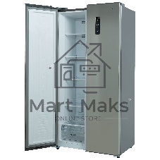 Холодильник Бирюса SBS 400 I нержавеющая сталь двухкамерный 232/168 л морозилка слева, No Frost, Side-by-side