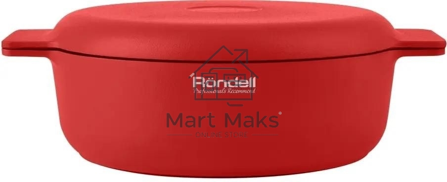 Сотейник Rondell Red Edition RDA-1119, 24см, с крышкой, красный