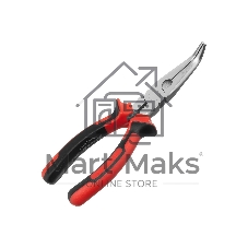 Длинногубцы Matrix 17424 NICKEL 200 мм, изогнутые никелированные, двухкомпонентные рукоятки