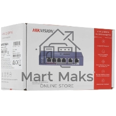 Коммутатор Hikvision DS-3E0106P-E/M, 4×100 Мбит/с PoE+ + 2×100 Мбит/с, неуправляемый