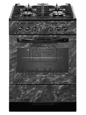 Плита комбинированная Gefest ПГЭ 5302-03 0053 черный, конфорок 4 шт, духовка 55 л, 50 см x 85 см x 58.5 см
