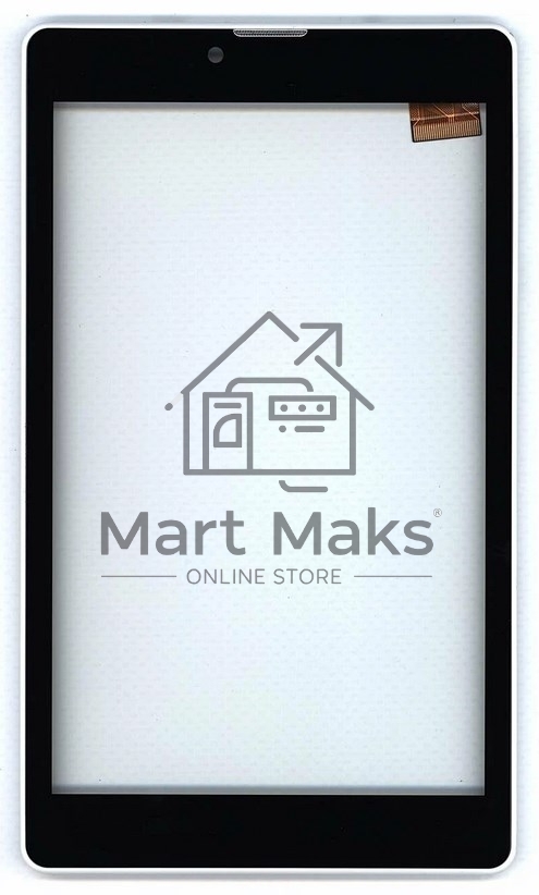 Сенсорное стекло (тачскрин) для Irbis TZ737, черный с белой рамкой