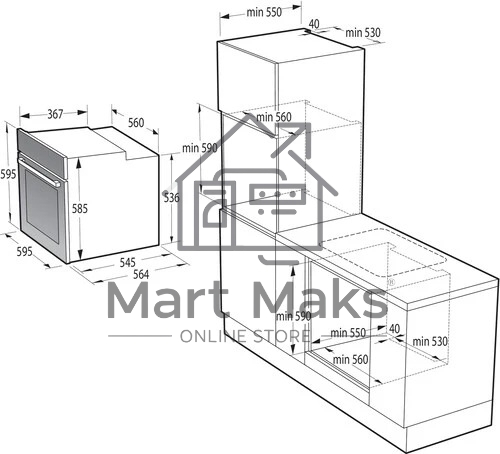 Духовой шкаф электрический Gorenje BOS67372CLB черный