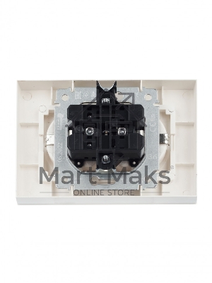 Розетка 2-местная IEK BRITE РСш12-3-БрЖ с заземлением, с защитными шторками, 16А в сборе, жемчуг