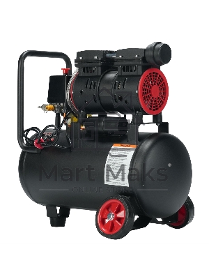 Компрессор поршневой P.I.T. PAC24-C1 безмасляный 110л/мин 24л 600Вт черный/красный