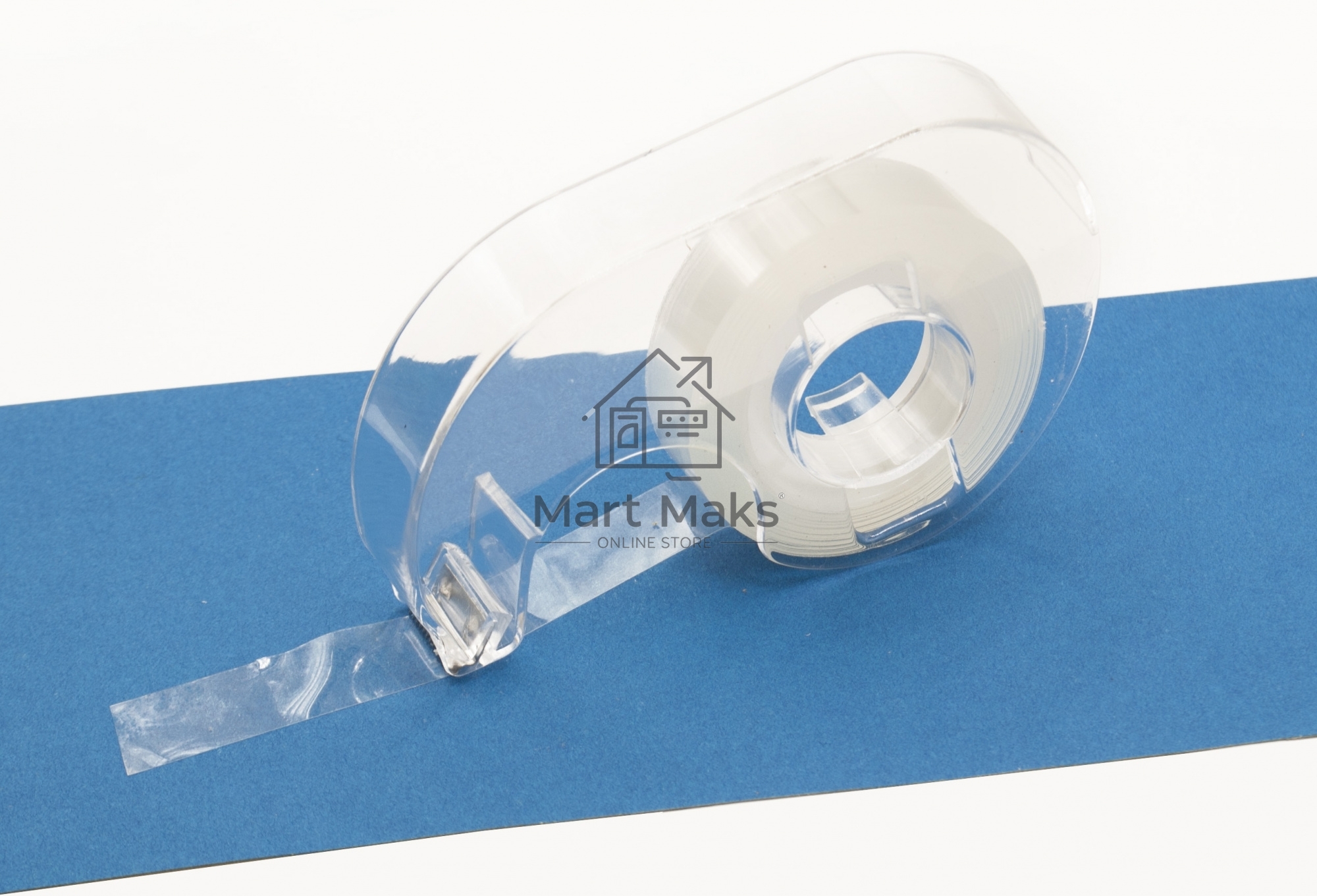 Клейкая лента двухсторонняя Silwerhof прозрачная, ширина 12мм, длина 12.7м полипропилен на диспенсере