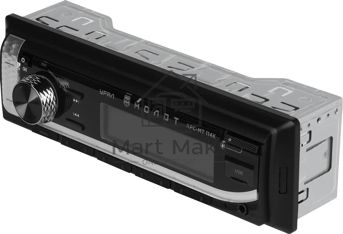 Автомагнитола URAL МОЛОТ АРС-МТ 114К, 1 DIN, Bluetooth, USB Type-A, AUX