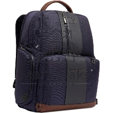 Рюкзак мужской Piquadro Brief2 CA4439BR2BM/BLUCU темно-синий/коричневый нейлон/натур.кожа