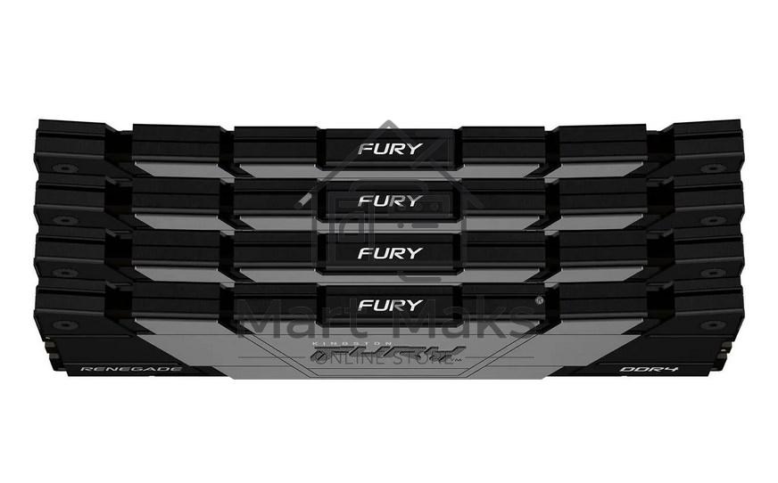 Оперативная память Kingston Fury Renegade, DDR4, 32GB (4x8GB), 3600MHz, CL16, DIMM, черный, радиатор