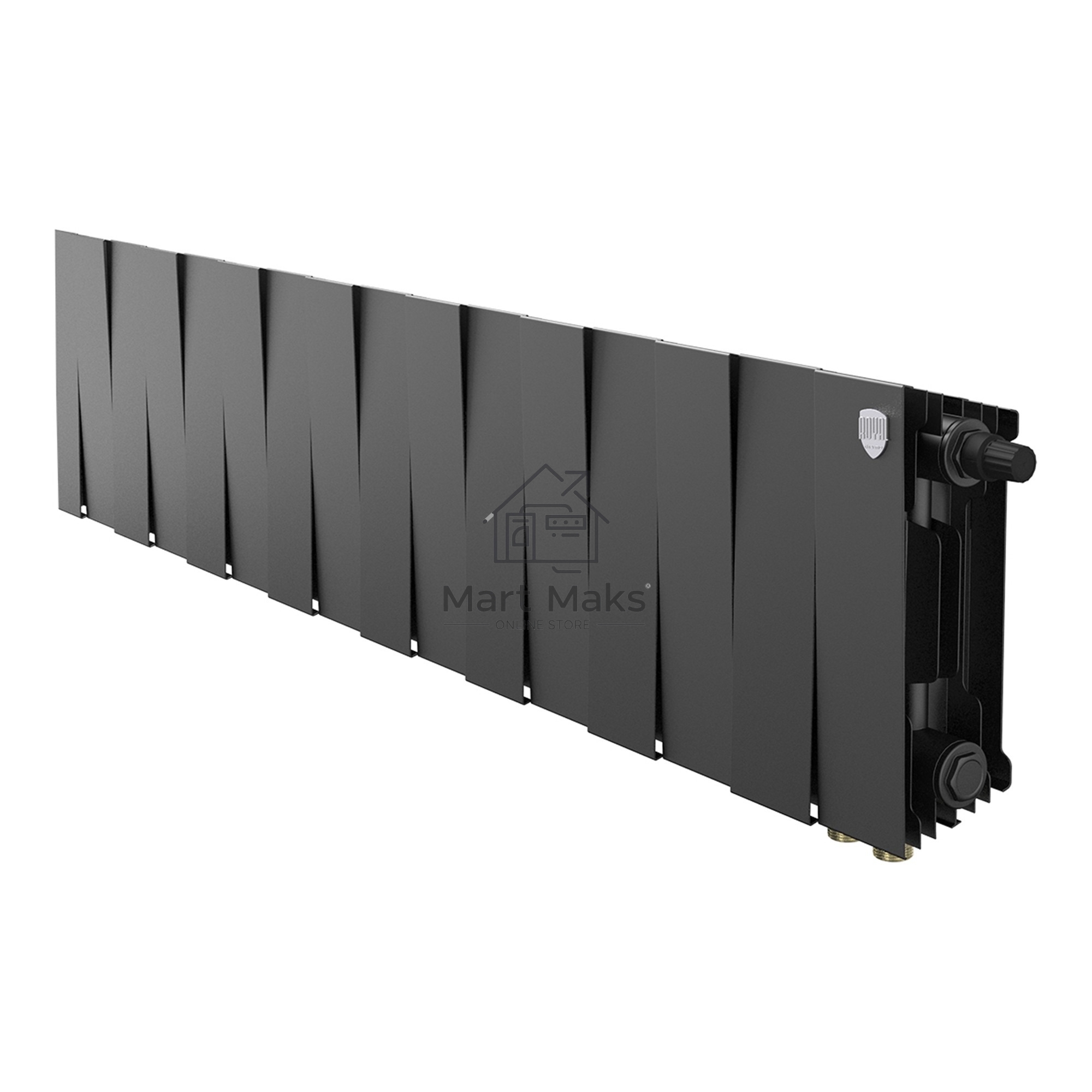 Радиатор биметаллический Royal Thermo PianoForte 200 черный VR80- 16 секц.