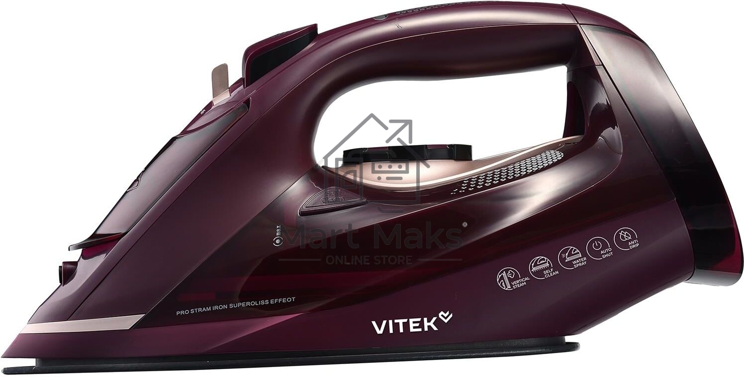 Утюг Vitek VT-IRN1204 3400Вт бордовый