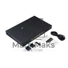 Коммутатор Бастион SKAT PoE-24E-2G v.2, 24×100 Мбит/с PoE++ + 2×1 Гбит/с Uplink, неуправляемый