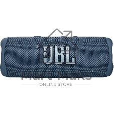 Портативная акустика JBL Flip 6 синий, Bluetooth 5.1, время воспроизведения 12 ч, емкость аккумулятора 4800 mAh, время заряда 2,5 ч, синий