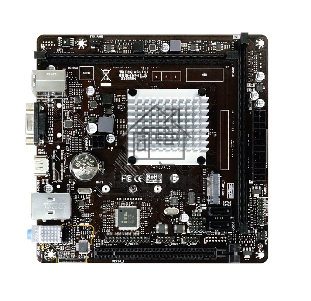 Материнская плата Biostar J4125NHU, BGA1090, Intel SoC, 2xDDR4, 2xSATA, 1xM.2 (PCIe 2.0 x2), 1xPCIe 2.0 x1, 1xHDMI, 1xVGA, 1x 1Gb LAN, 2xUSB-A 2.0, 2xUSB-A 3.2 Gen 1, 3x3.5 мм, 7.1, Mini-ITX