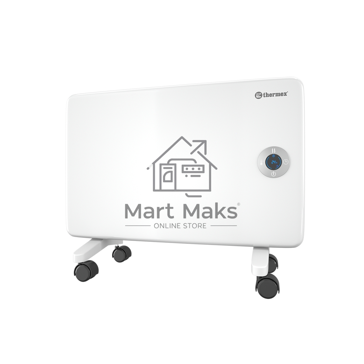 Конвектор Thermex Frame 1000E белый, 1000 Вт, 15 м2, термостат, дисплей