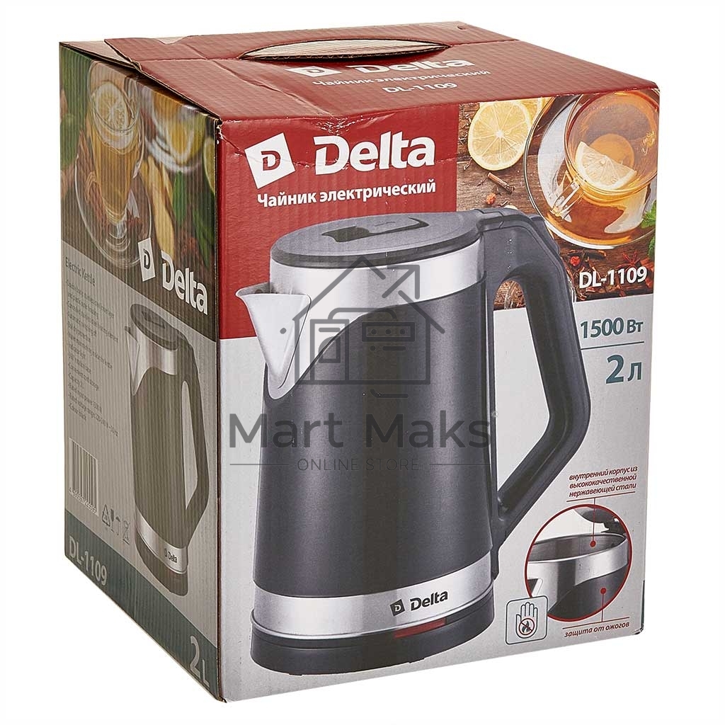 Чайник электрический DELTA DL-1109 черный