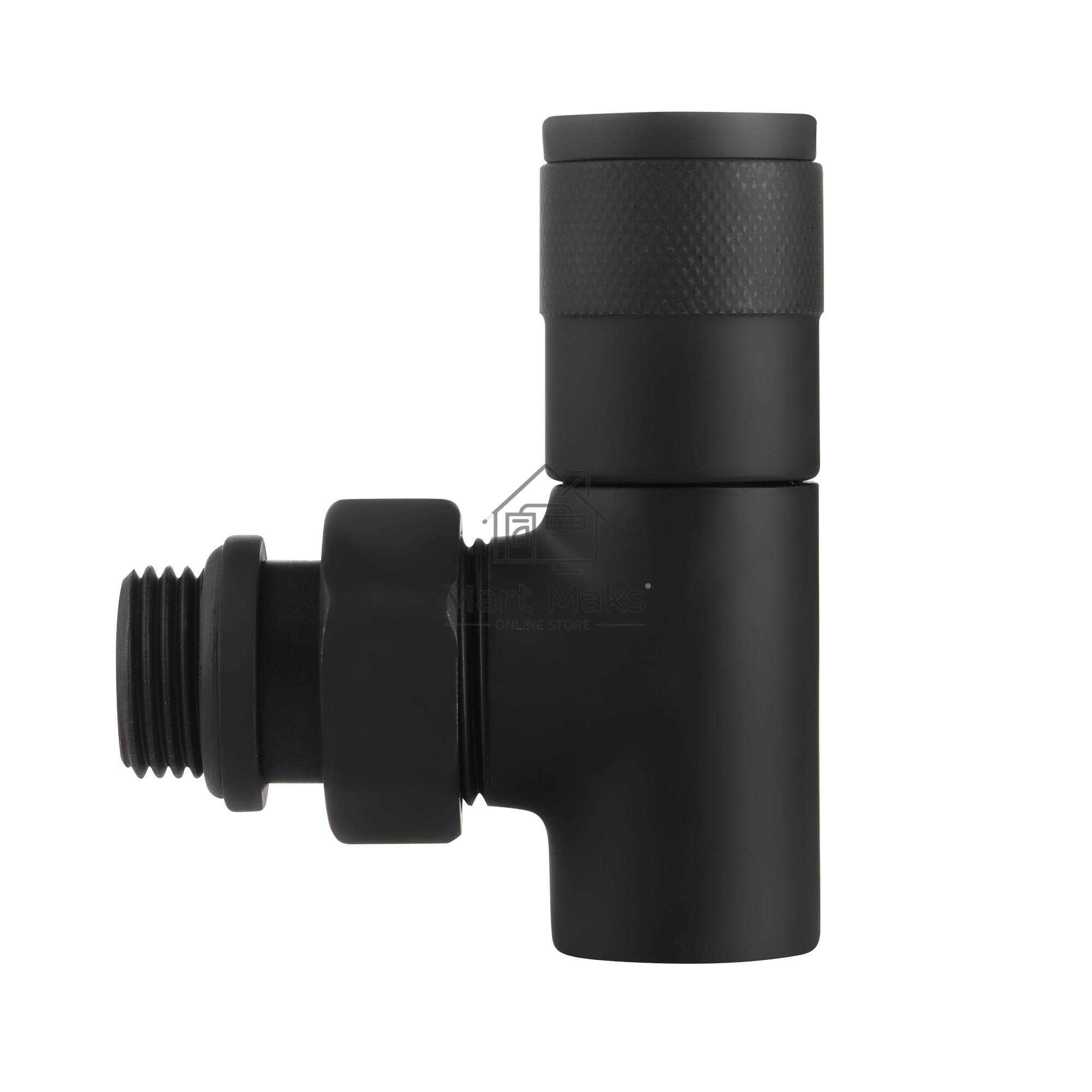 Набор дизайн-вентилей PIANO, угловой черный 1/2