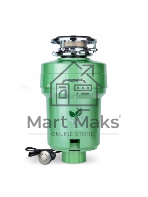 Измельчитель пищевых отходов Бирюса WD-750E2 750Вт, зеленый