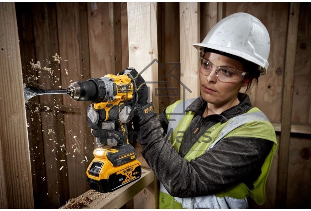 Дрель-шуруповерт DeWalt DCD800H2T-QW, Аккумуляторная, 18В, 2 АКБ, Ударная, Кейс