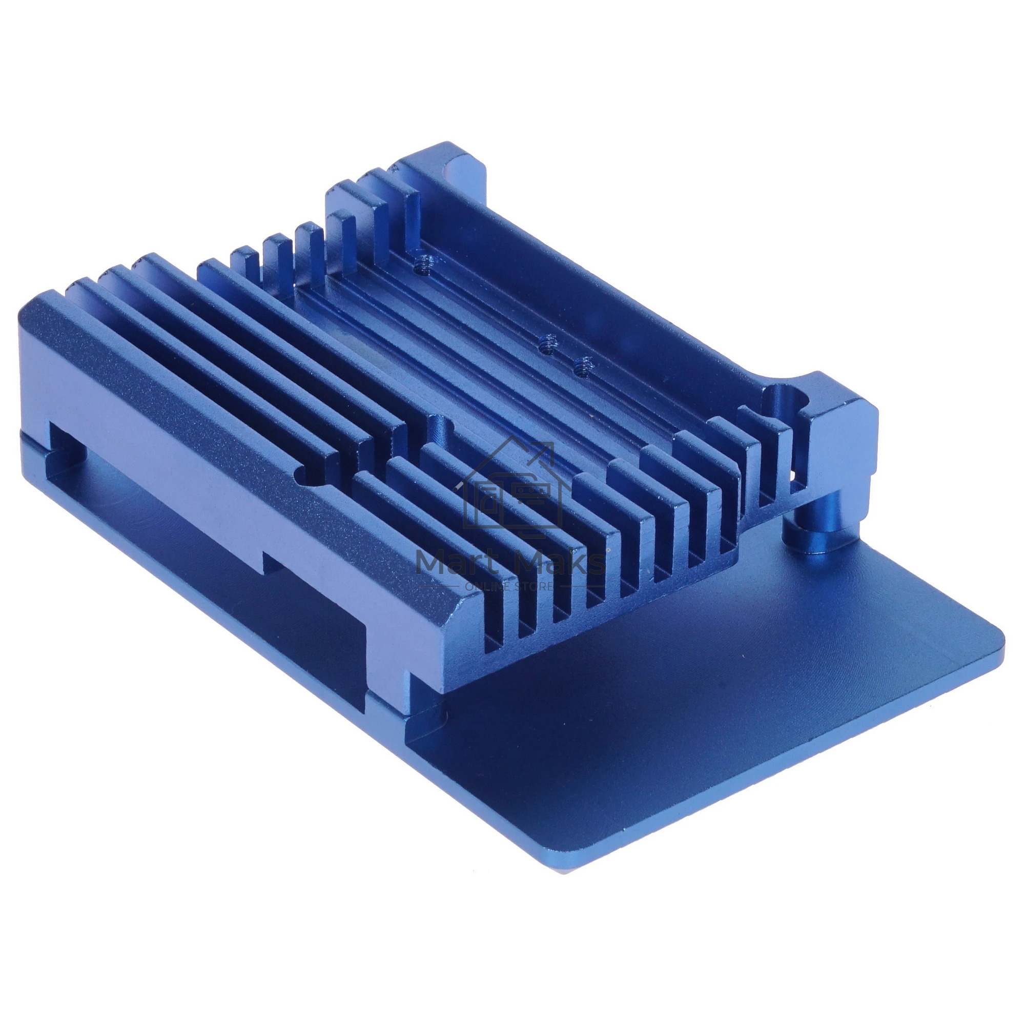 Корпус Qumo Aluminum case with double black fans, Raspberry Pi 4, blue(RS008)
