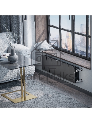 Радиатор биметаллический Royal Thermo PianoForte 200 черный - 12 секц.