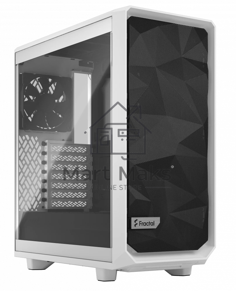 Корпус Fractal Design MESHIFY 2 COMPACT WHITE - TG / ATX, TG / 2x140mm & 1x120mm fans inc. / FD-C-MES2C-05