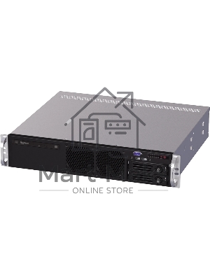 Серверный корпус 2U short chassis, 2*3.5'' swappable HDD tray, 2*3.5'' internal HDD bay