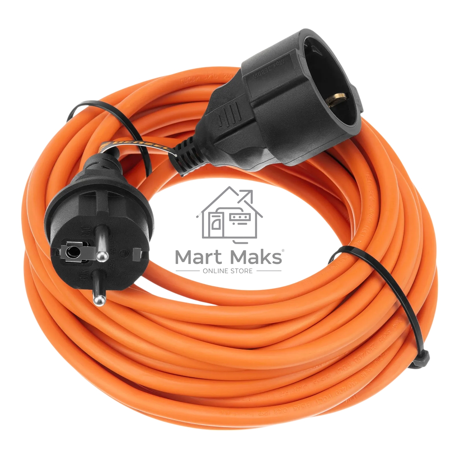 Удлинитель-шнур силовой Garden Series Denzel ПВС, 10 м, 1 розетка 3*1,5 мм