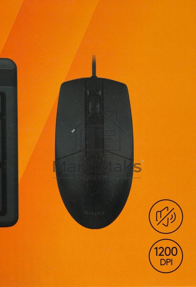 Комплект клавиатура + мышь A4Tech KK-3330S клав:черный мышь:черный USB